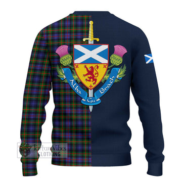 Tartan Vibes Clothing Fleming Tartan Knitted Sweater with Scottish Lion Royal Arm Half Style