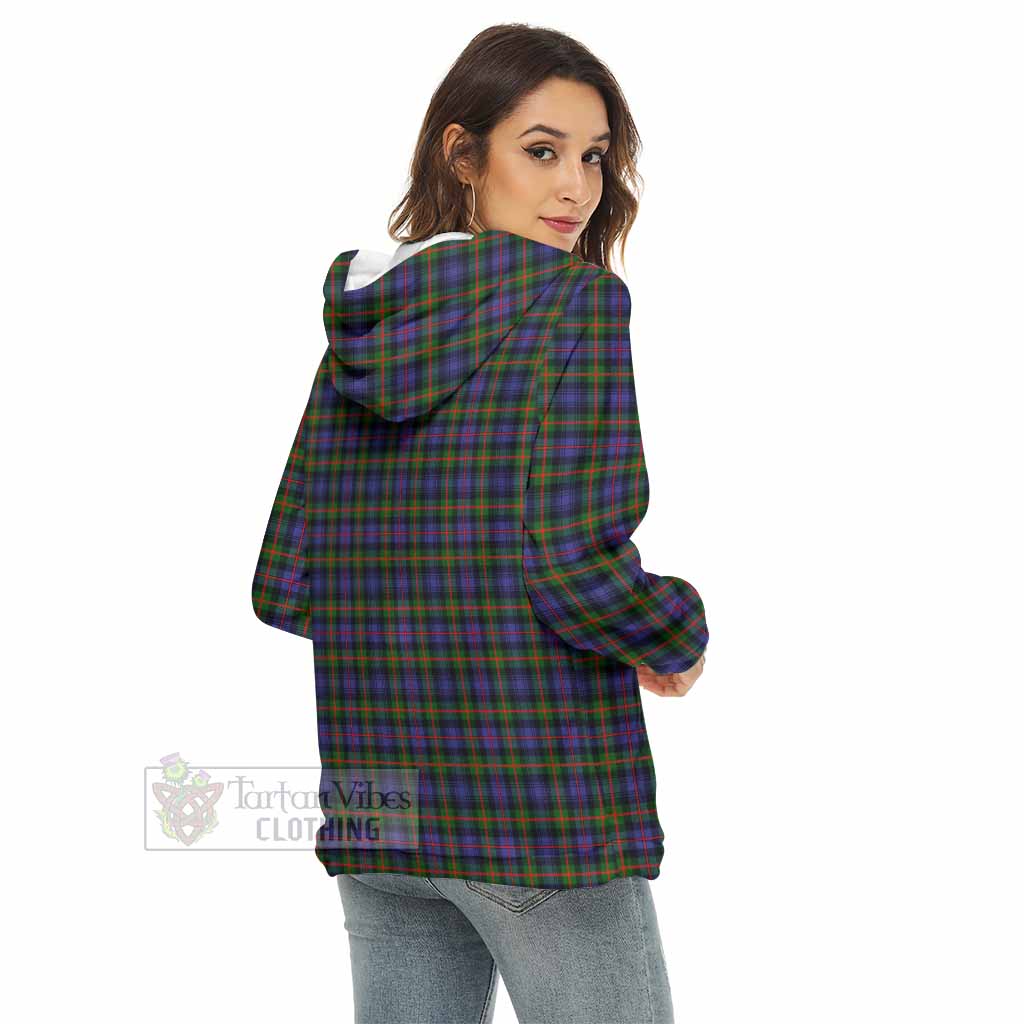 Tartan Vibes Clothing Fleming Tartan Women's Borg  Half Zip Fleece Hoodie