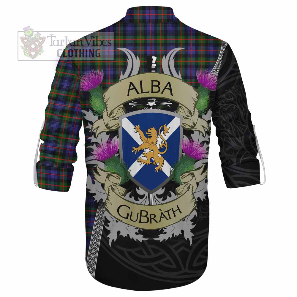 Tartan Vibes Clothing Fleming Tartan Family Crest Ghillie Kilt Shirt Lion Rampant Royal Thistle Shield Celtic Inspired