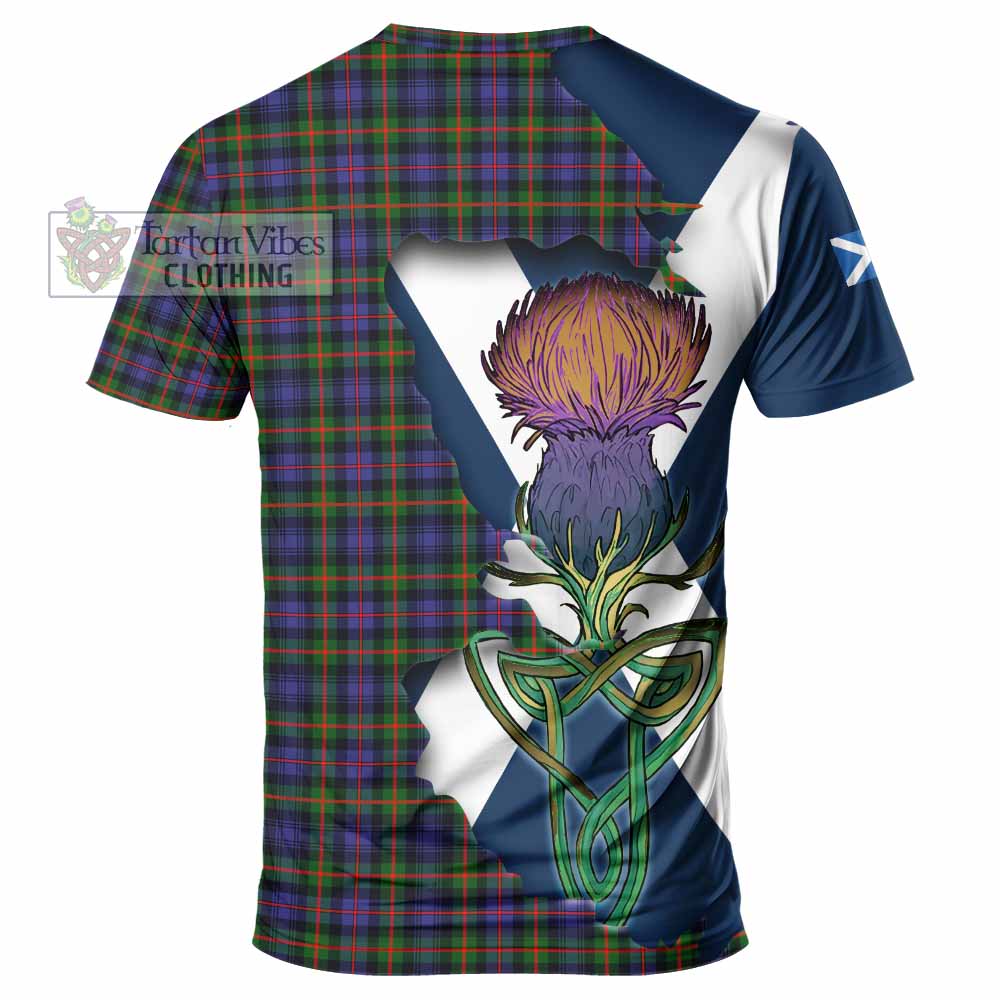 Tartan Vibes Clothing Fleming Tartan Family Crest T-Shirt Scottish Thistle Celtic Inspired