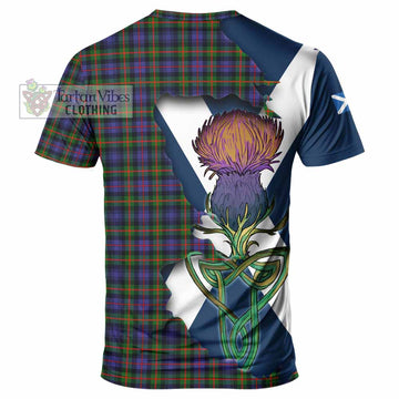 Tartan Vibes Clothing Fleming Tartan Family Crest T-Shirt Scottish Thistle Celtic Inspired