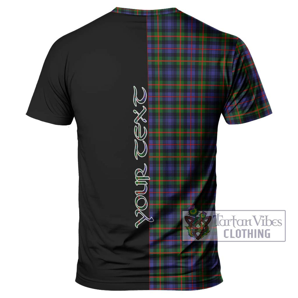 Fleming Tartan T-Shirt with Family Crest and Half Of Me Style - Tartanvibesclothing Shop