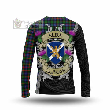 Tartan Vibes Clothing Fleming Tartan Family Crest Long Sleeve T-Shirt Lion Rampant Royal Thistle Shield Celtic Inspired