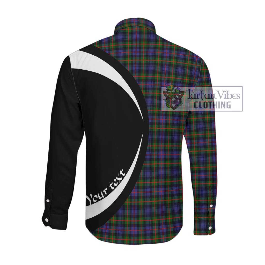 Fleming Tartan Long Sleeve Button Up with Family Crest Circle Style Men's Shirt - Tartan Vibes Clothing