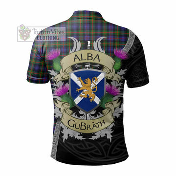 Fleming Tartan Family Crest Polo Shirt Lion Rampant Royal Thistle Shield Celtic Inspired