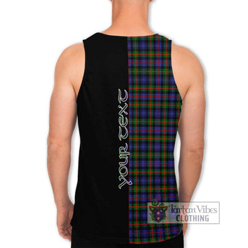 Fleming Tartan Men's Tank Top with Family Crest and Half Of Me Style