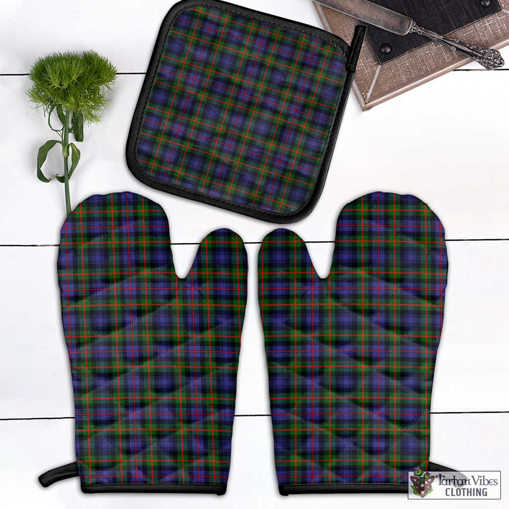 Fleming Tartan Combo Oven Mitt & Pot-Holder Combo 1 Oven Mitt & 1 Pot-Holder Black - Tartan Vibes Clothing