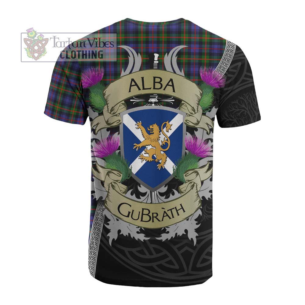 Tartan Vibes Clothing Fleming Tartan Family Crest Cotton T-shirt Lion Rampant Royal Thistle Shield Celtic Inspired