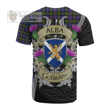 Tartan Vibes Clothing Fleming Tartan Family Crest Cotton T-shirt Lion Rampant Royal Thistle Shield Celtic Inspired