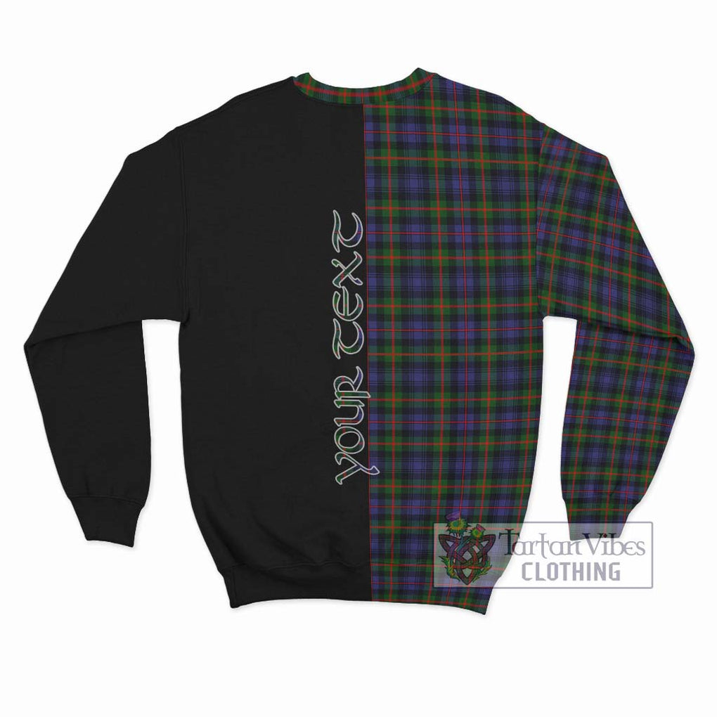 Fleming Tartan Sweatshirt with Family Crest and Half Of Me Style - Tartanvibesclothing Shop