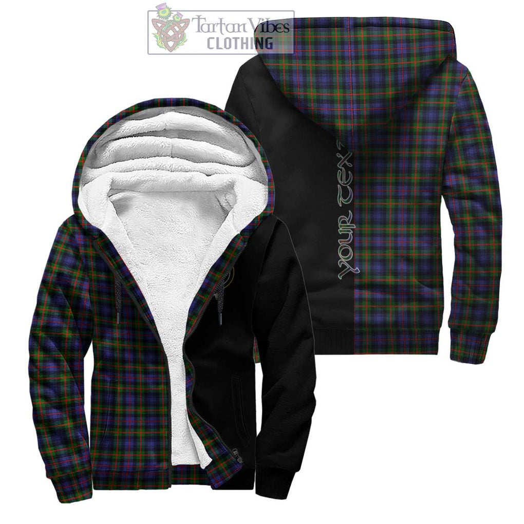 Fleming Tartan Sherpa Hoodie with Family Crest and Half Of Me Style Unisex - Tartanvibesclothing Shop