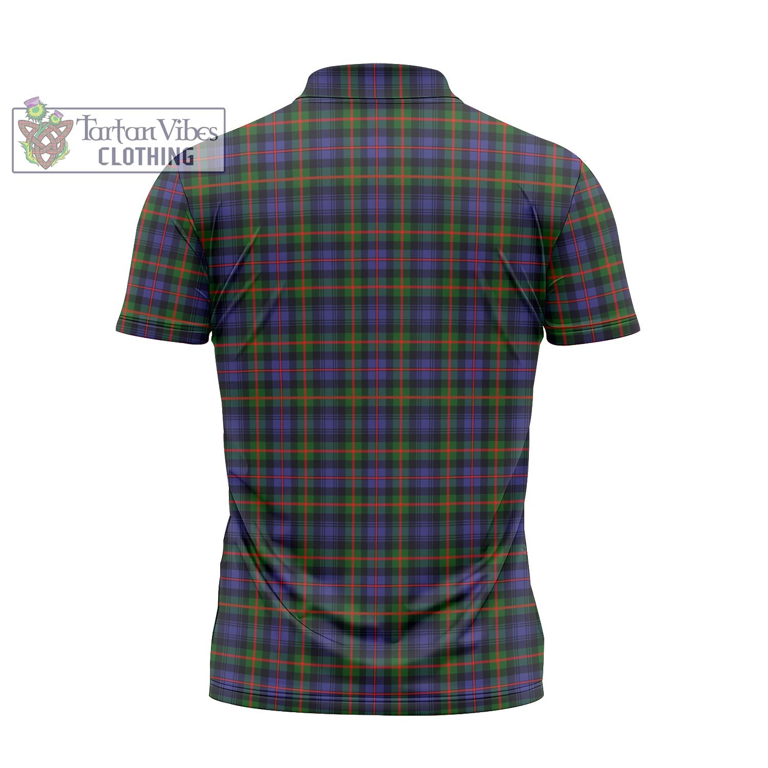 Tartan Vibes Clothing Fleming Tartan Zipper Polo Shirt with Family Crest