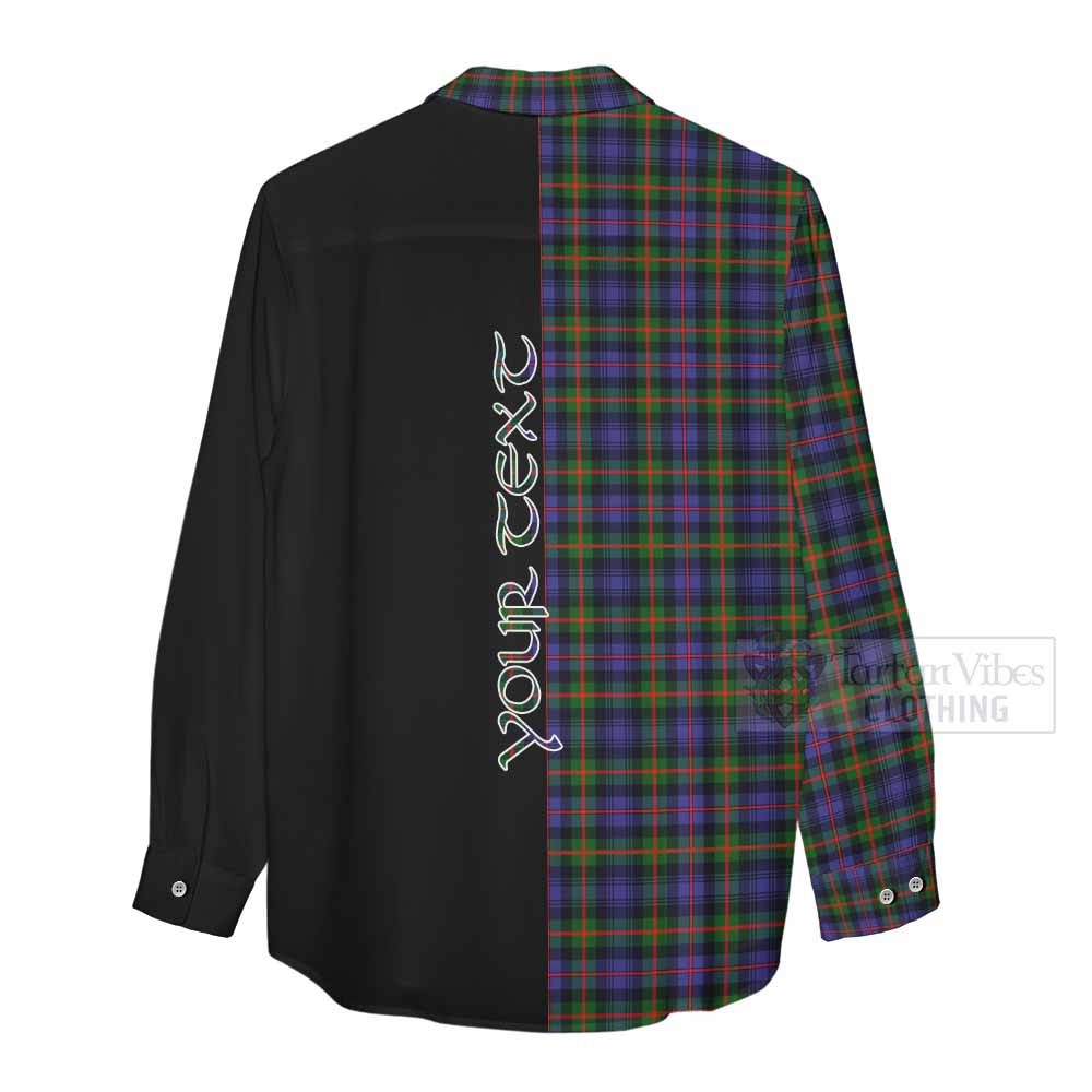 Tartan Vibes Clothing Fleming Tartan Women's Casual Shirt with Family Crest and Half Of Me Style