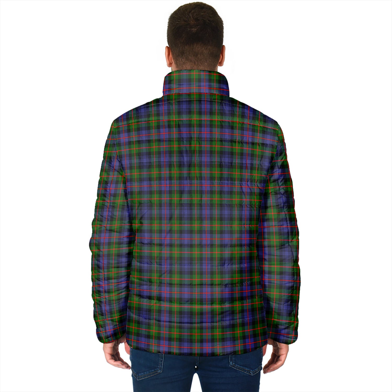 Fleming Tartan Padded Jacket with Family Crest - Tartanvibesclothing