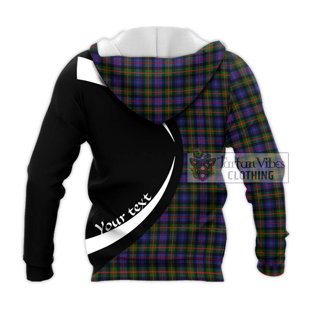 Fleming Tartan Knitted Hoodie with Family Crest Circle Style - Tartan Vibes Clothing