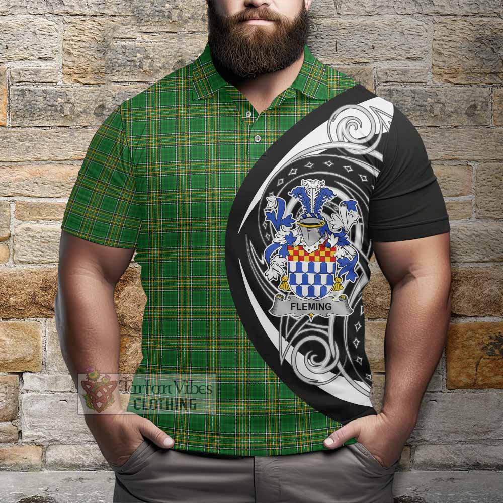 Tartan Vibes Clothing Fleming Irish Clan Polo Shirt Celtic Circle Style