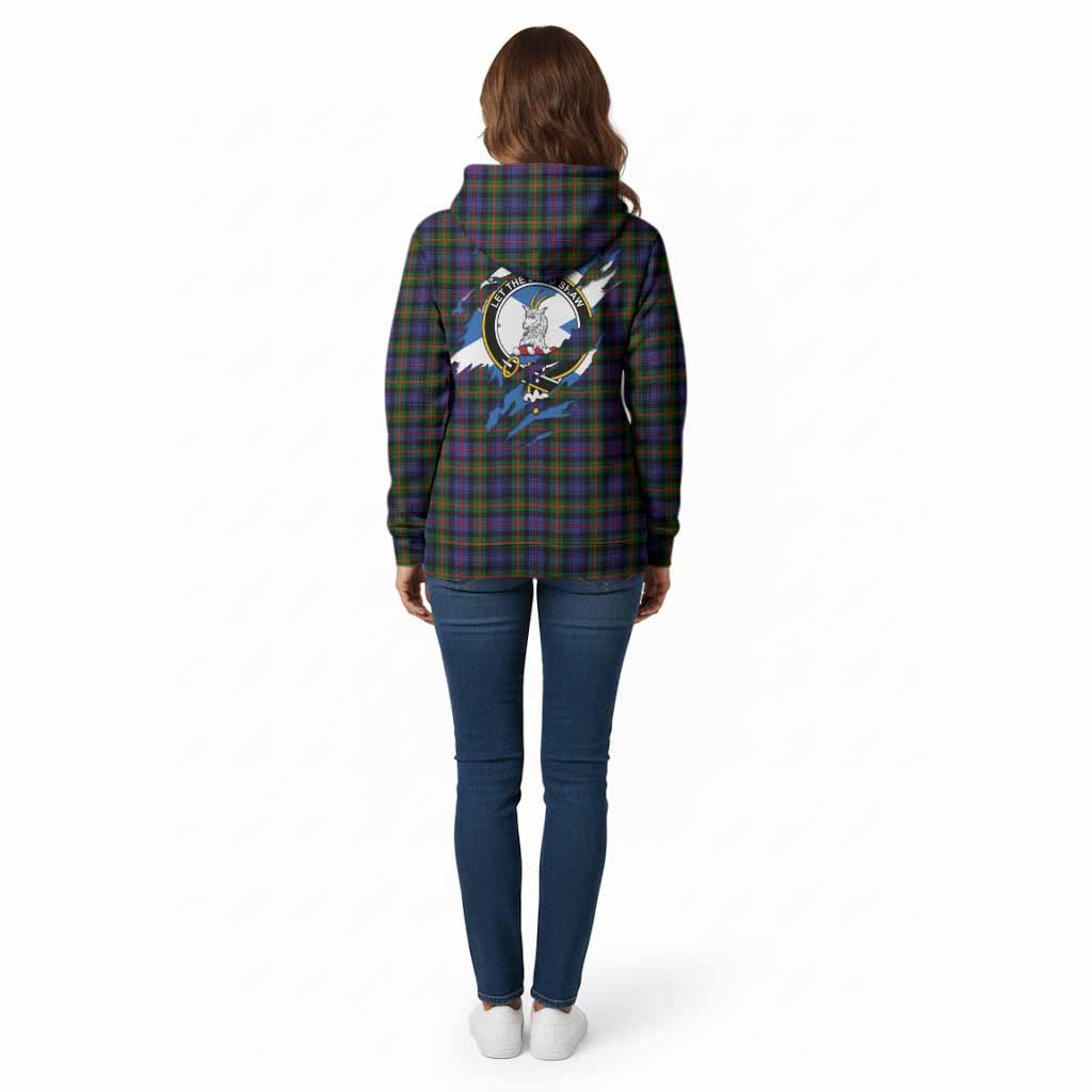 Fleming Clan Crest In Me Tartan Cotton Hoodie Scotland Flag Style