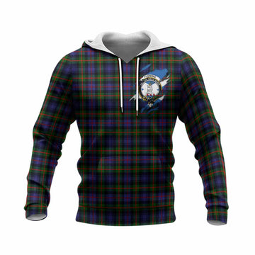 Fleming Clan Crest In Me Tartan Knitted Hoodie Scotland Flag Style