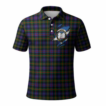 Fleming Clan Crest In Me Tartan Polo Shirt Scotland Flag Style