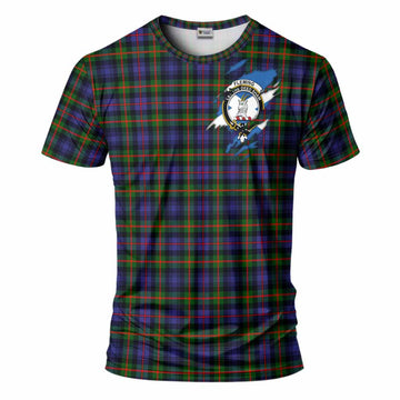 Fleming Clan Crest In Me Tartan T-Shirt Scotland Flag Style