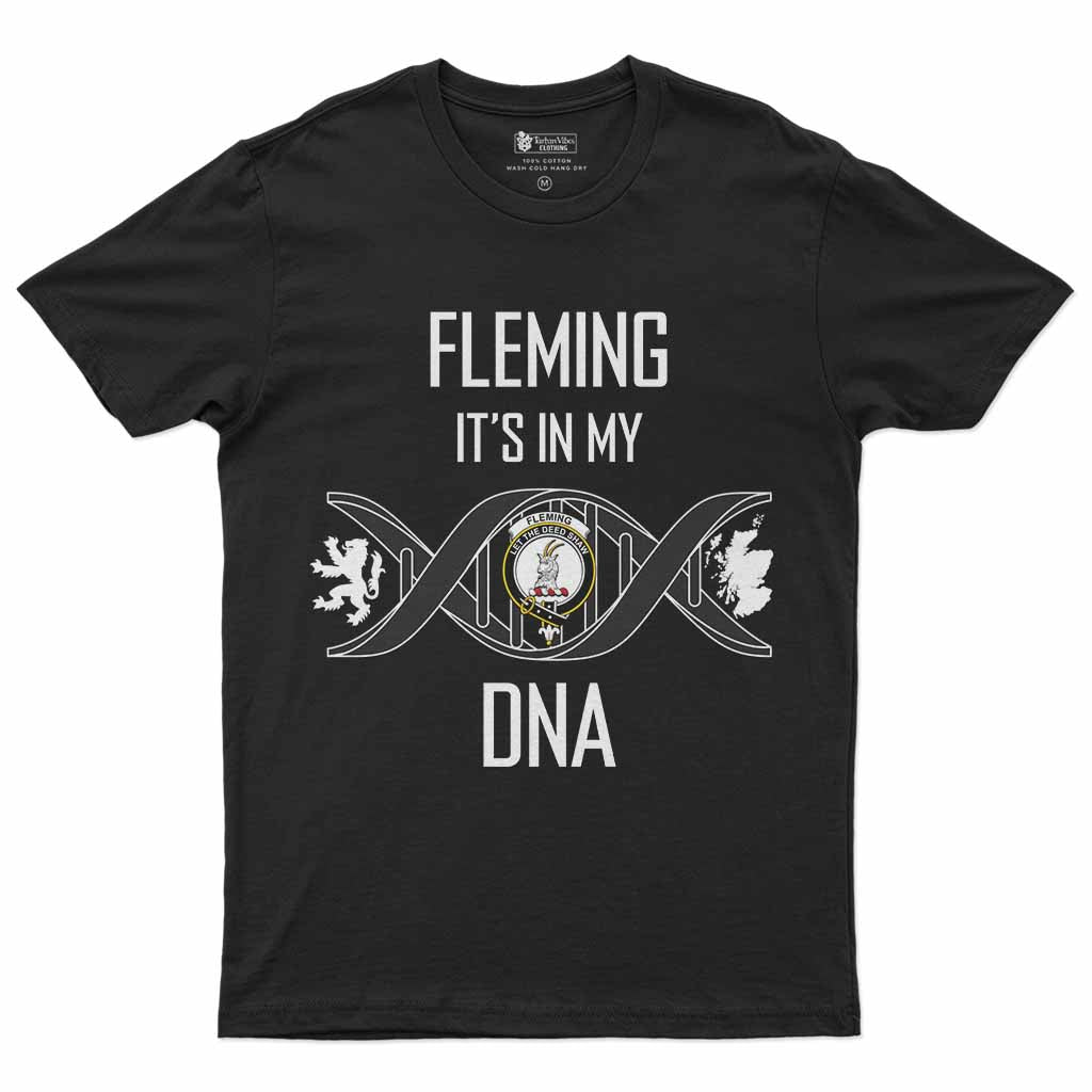 Fleming Clan DNA Men's T-Shirt Black - Tartan Vibes Clothing
