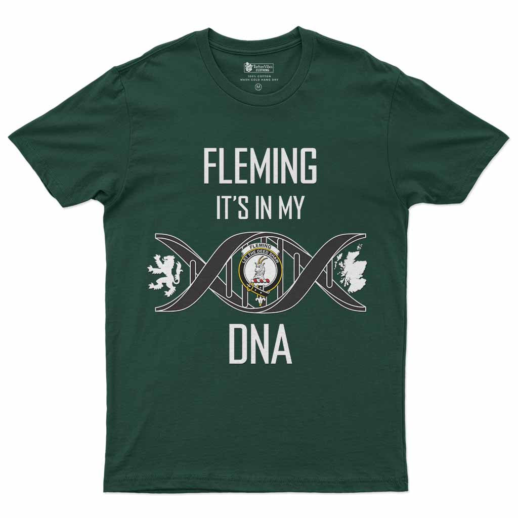 Fleming Clan DNA Men's T-Shirt Forest Green - Tartan Vibes Clothing