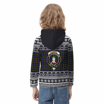 Fleming Clan Tartan Christmas Kid Hoodie with Family Crest