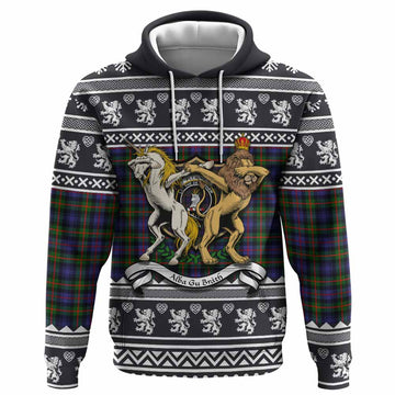 Fleming Clan Tartan Crest Christmas Hoodie Coat of Arms Funny Style