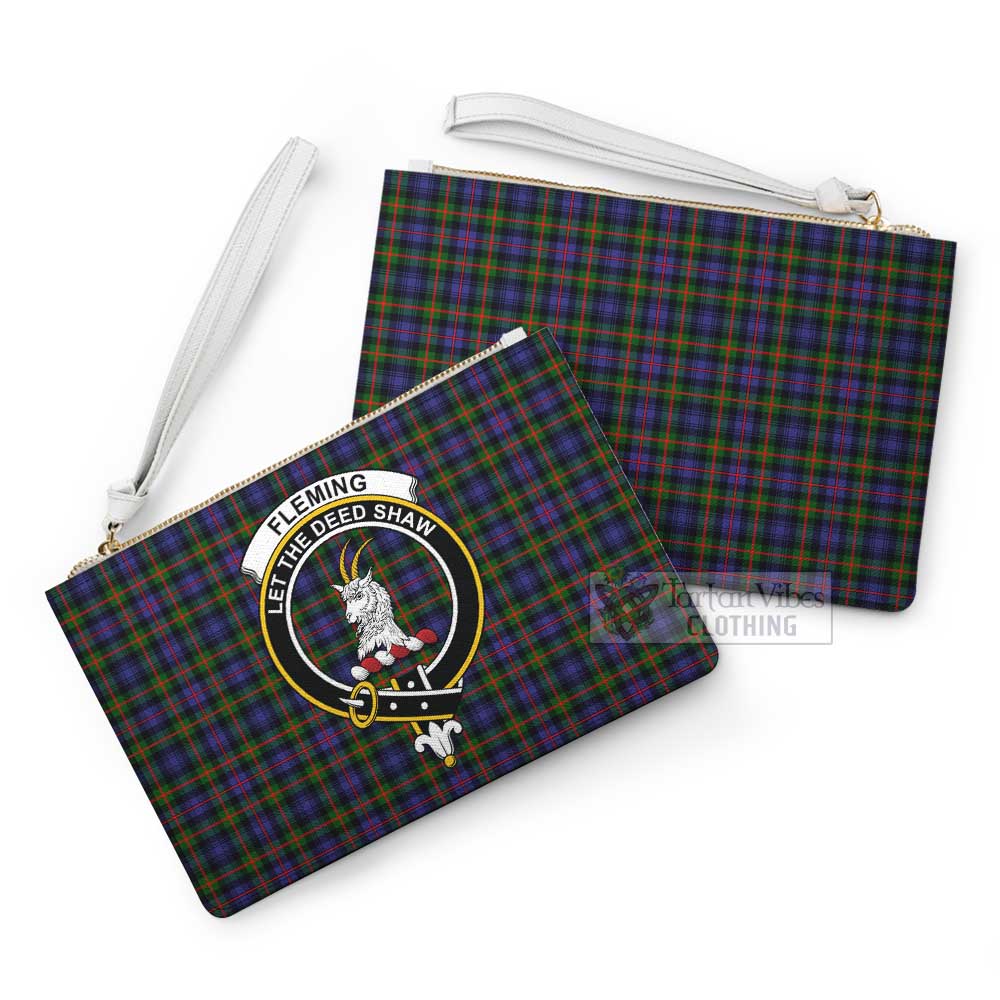 Tartan Vibes Clothing Fleming Family Crest Tartan Clutch Bag