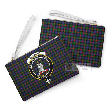 Tartan Vibes Clothing Fleming Family Crest Tartan Clutch Bag