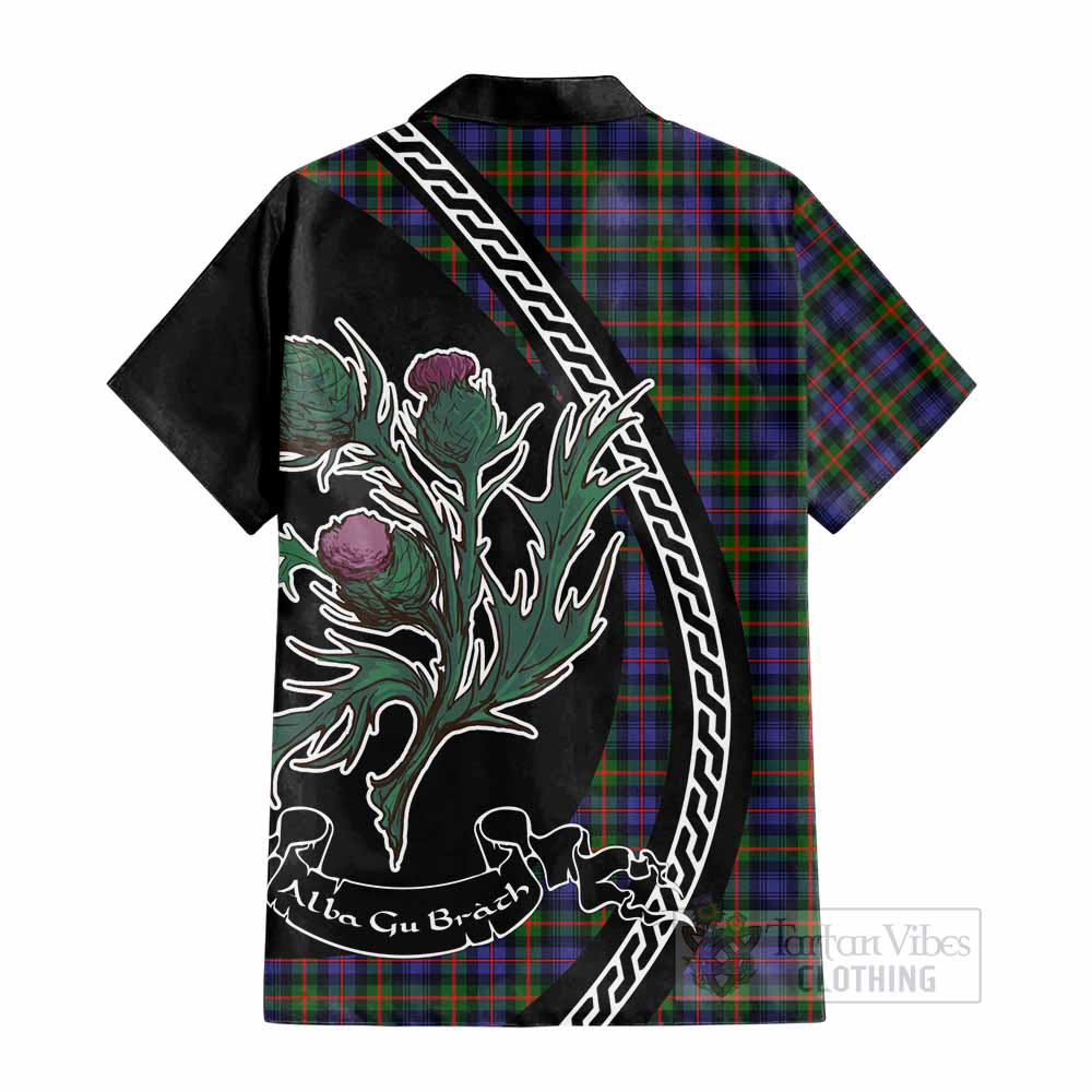 Fleming Family Crest Tartan Cotton Hawaiian Shirt Alba Thistle Inspired - Tartan Vibes Clothing