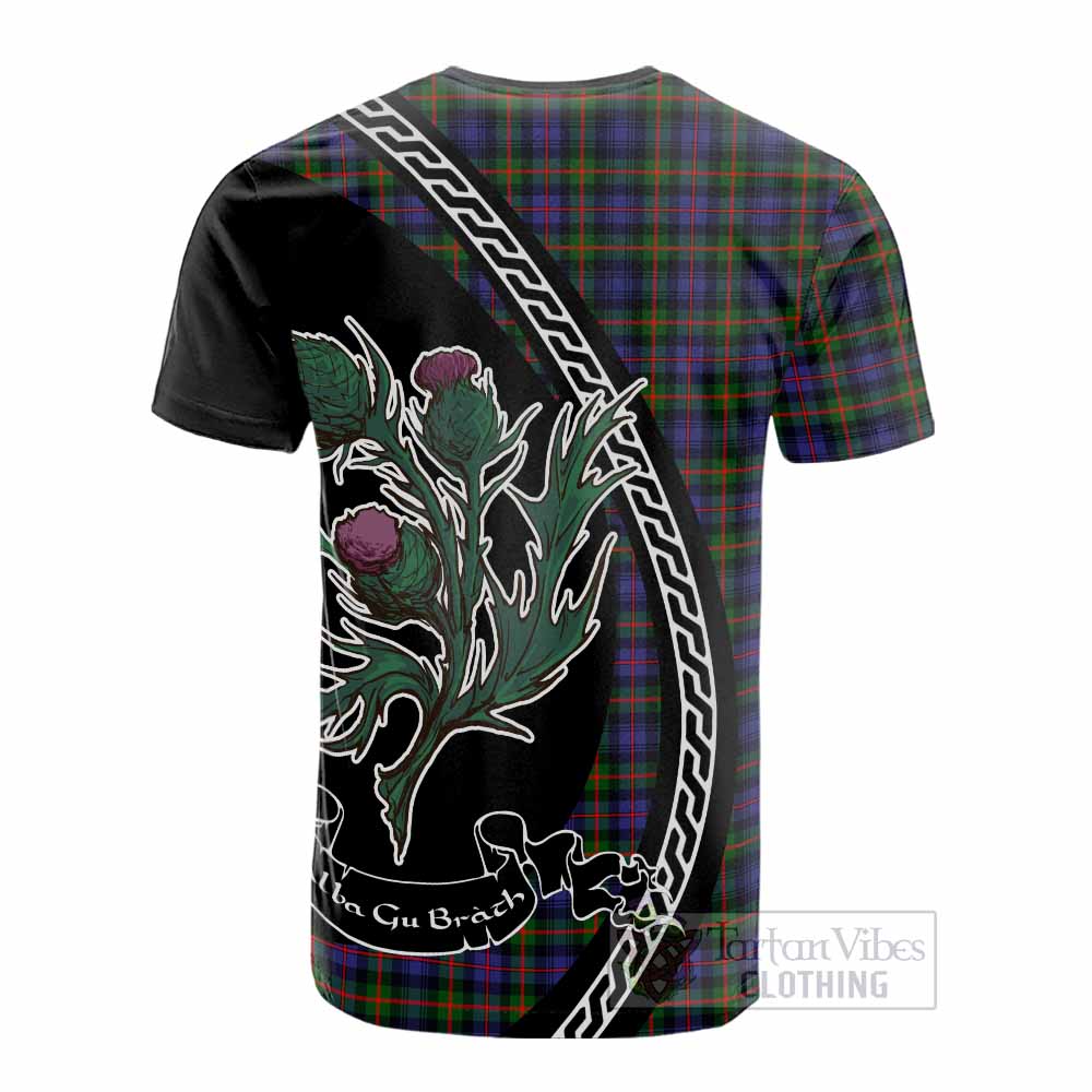 Fleming Family Crest Tartan Cotton T-shirt Alba Thistle Inspired - Tartan Vibes Clothing