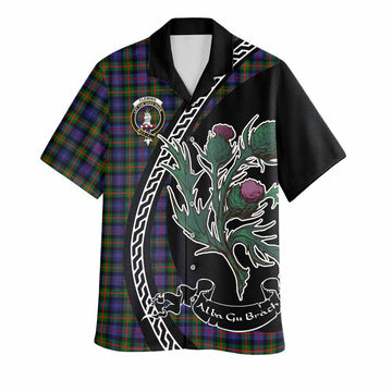 Fleming Family Crest Tartan Hawaiian Shirt Alba Thistle Inspired