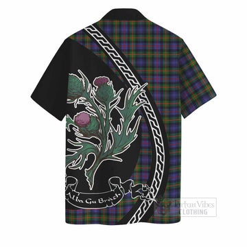 Fleming Family Crest Tartan Hawaiian Shirt Alba Thistle Inspired