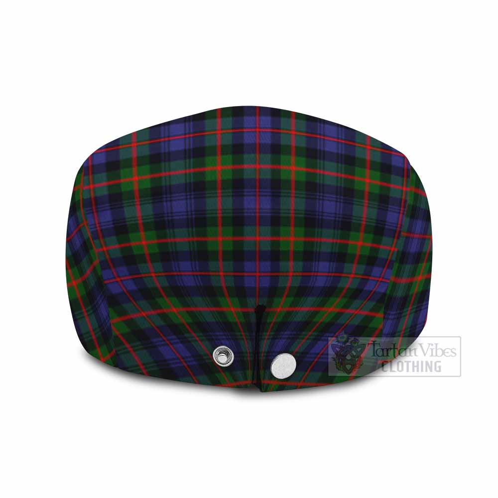 Fleming Family Crest Tartan Jeff Cap, Tartan Flat Cap