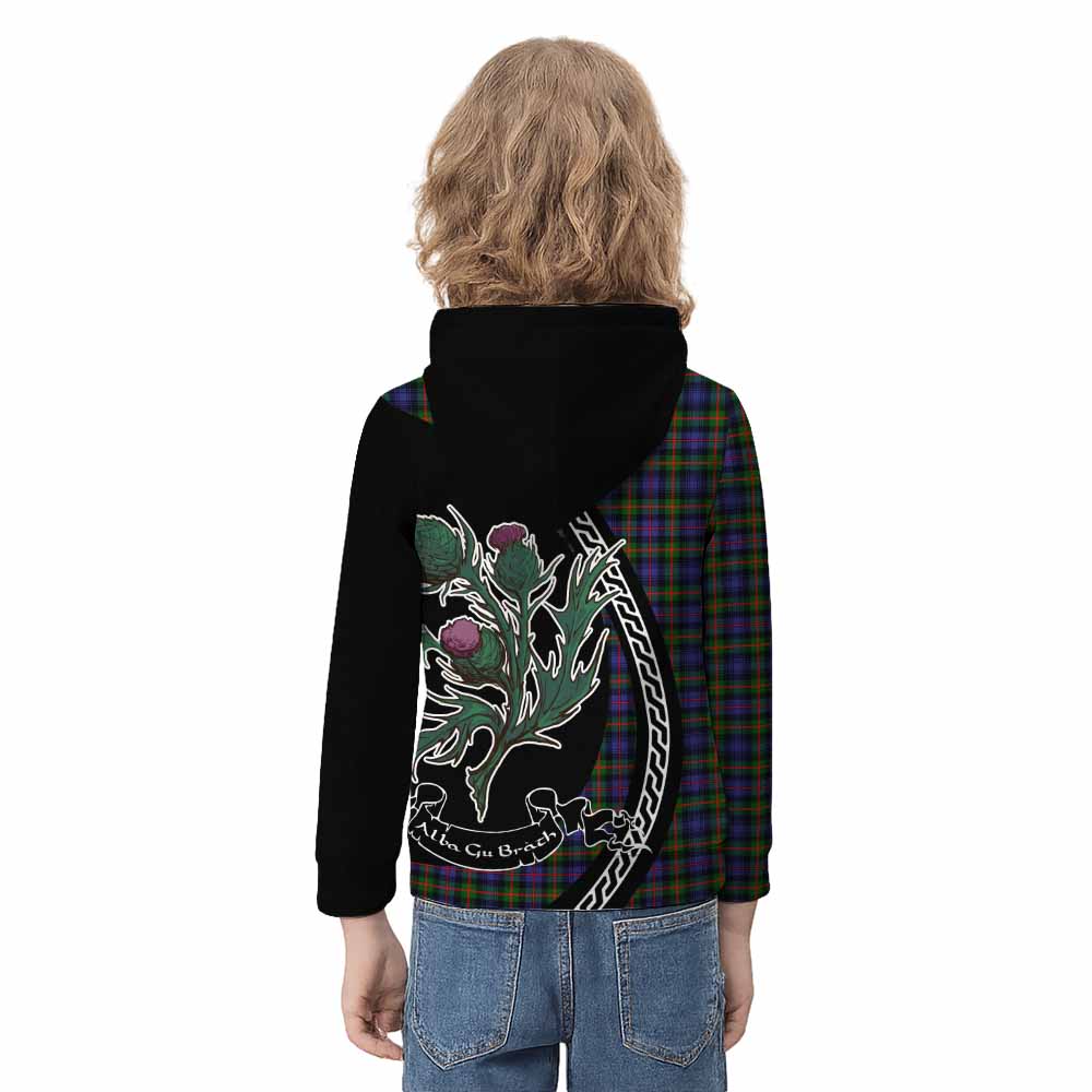 Fleming Family Crest Tartan Kid Hoodie Alba Thistle Inspired - Tartan Vibes Clothing