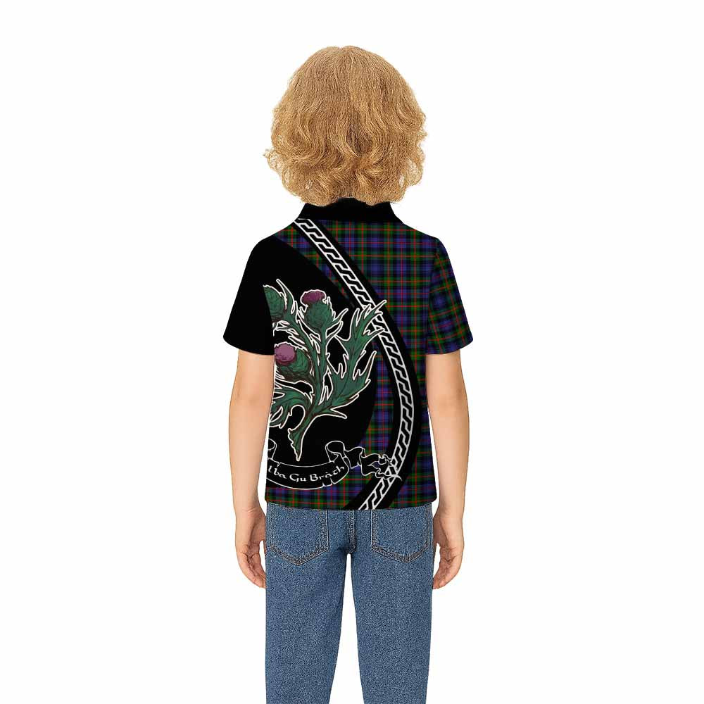 Fleming Family Crest Tartan Kid Polo Shirt Alba Thistle Inspired - Tartan Vibes Clothing