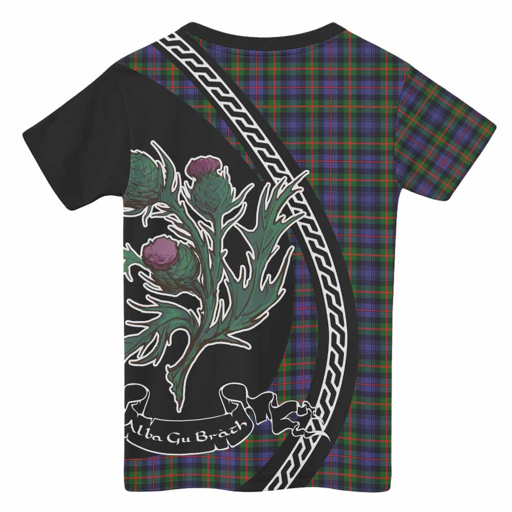 Fleming Family Crest Tartan Kid T-shirt Alba Thistle Inspired - Tartan Vibes Clothing