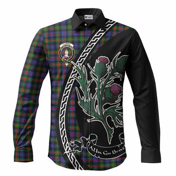 Fleming Family Crest Tartan Long Sleeve Button Shirts Alba Thistle Inspired