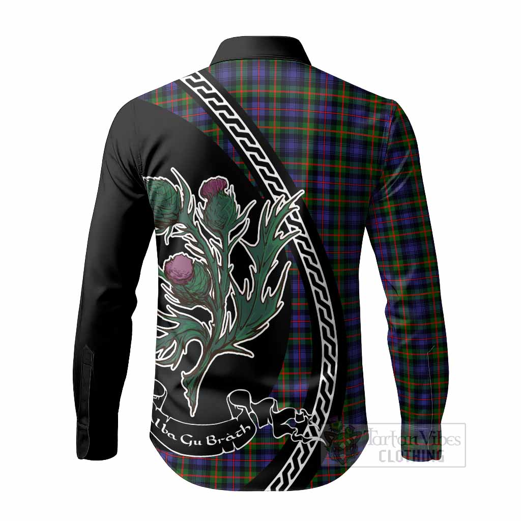 Fleming Family Crest Tartan Long Sleeve Button Shirts Alba Thistle Inspired - Tartan Vibes Clothing