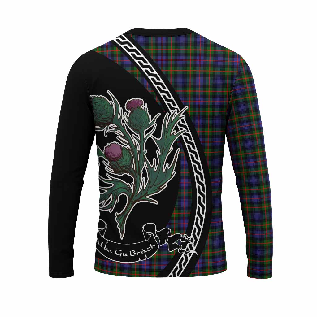 Fleming Family Crest Tartan Long Sleeve T-Shirt Alba Thistle Inspired - Tartan Vibes Clothing