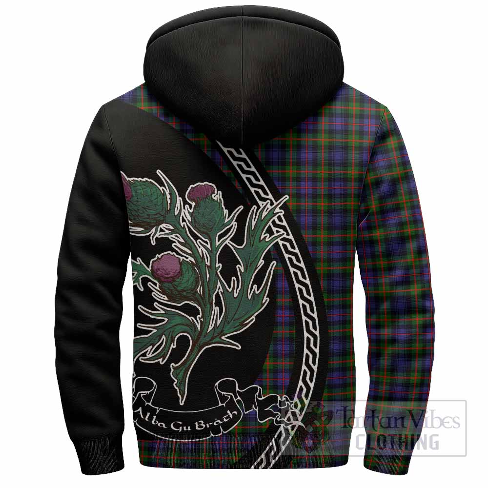 Fleming Family Crest Tartan Sherpa Hoodie Alba Thistle Inspired - Tartan Vibes Clothing