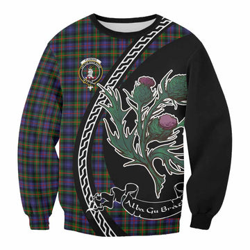 Fleming Family Crest Tartan Sweatshirt Alba Thistle Inspired