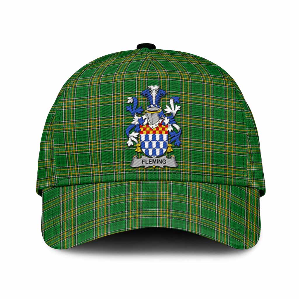 Fleming Irish Clan Tartan Classic Cap with Coat of Arms