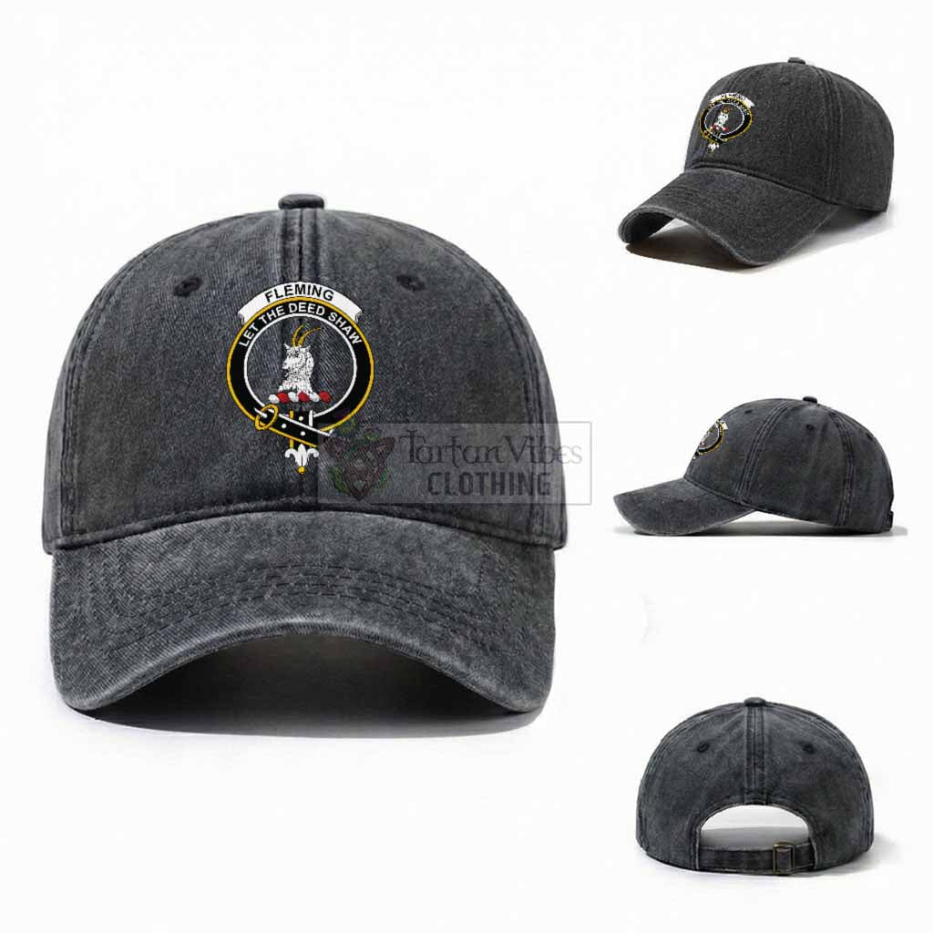 Fleming Scottish Clan Crest Washed Baseball Cap