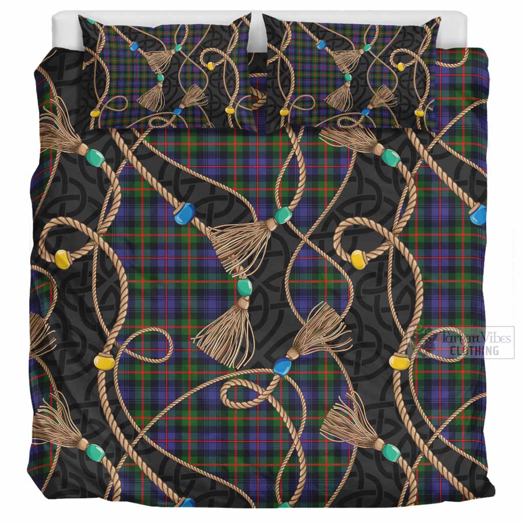 Fleming Scottish Tartan Twisted Ropes Stylized Bedding Set UK Bedding Set UK Super King 104*94 inch - Tartan Vibes Clothing