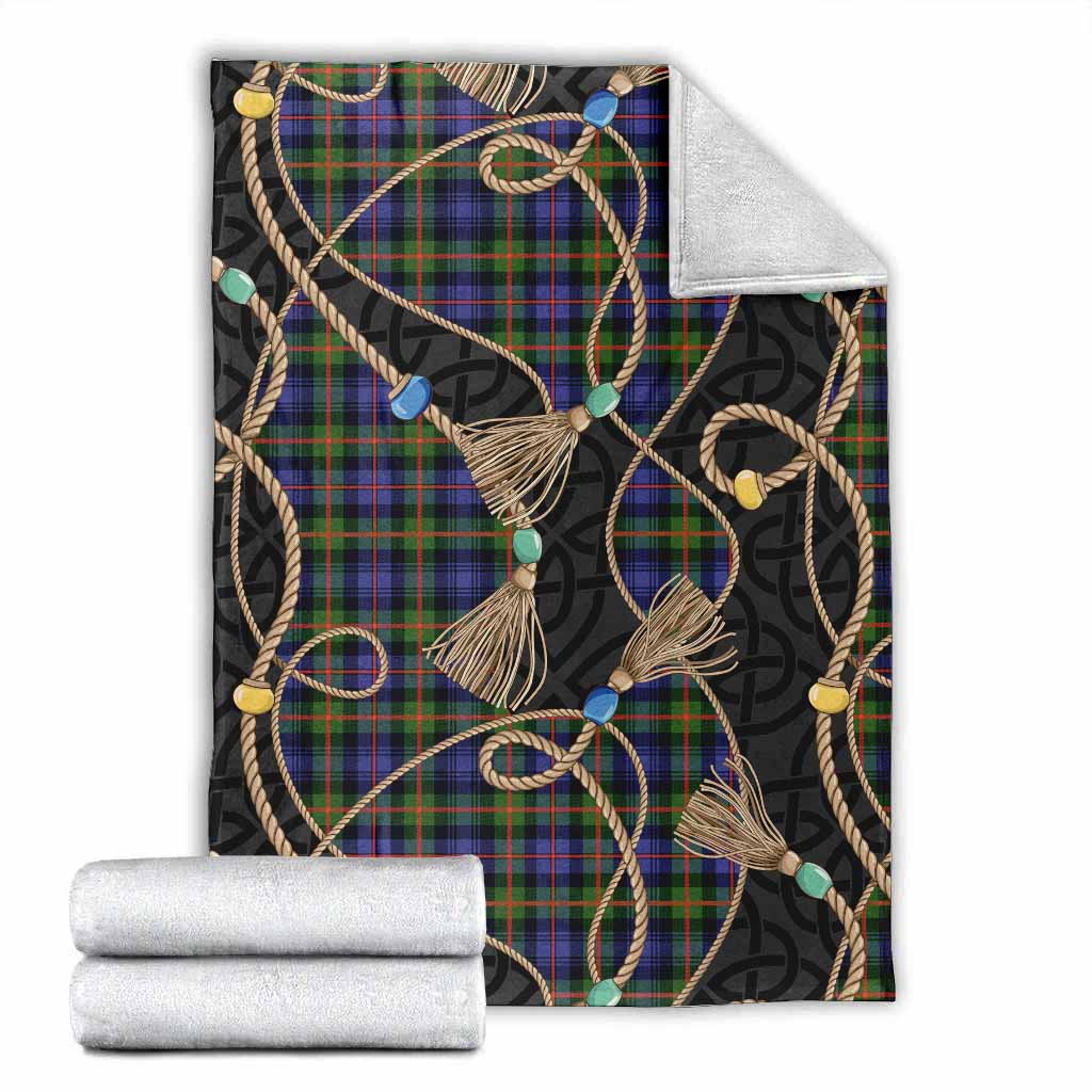 Fleming Scottish Tartan Twisted Ropes Stylized Blanket X-Large 59 x 79 inches 150 x 200 cm - Tartan Vibes Clothing