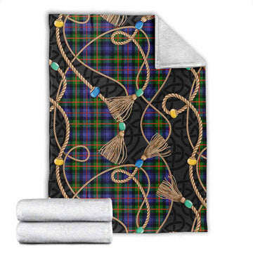 Fleming Scottish Tartan Twisted Ropes Stylized Blanket X-Large 59 x 79 inches 150 x 200 cm - Tartan Vibes Clothing