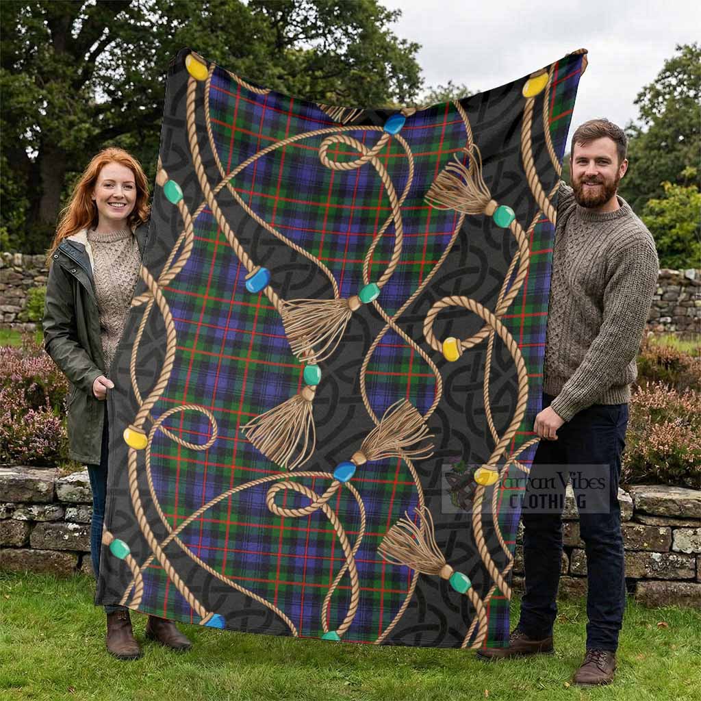 Fleming Scottish Tartan Twisted Ropes Stylized Blanket - Tartan Vibes Clothing