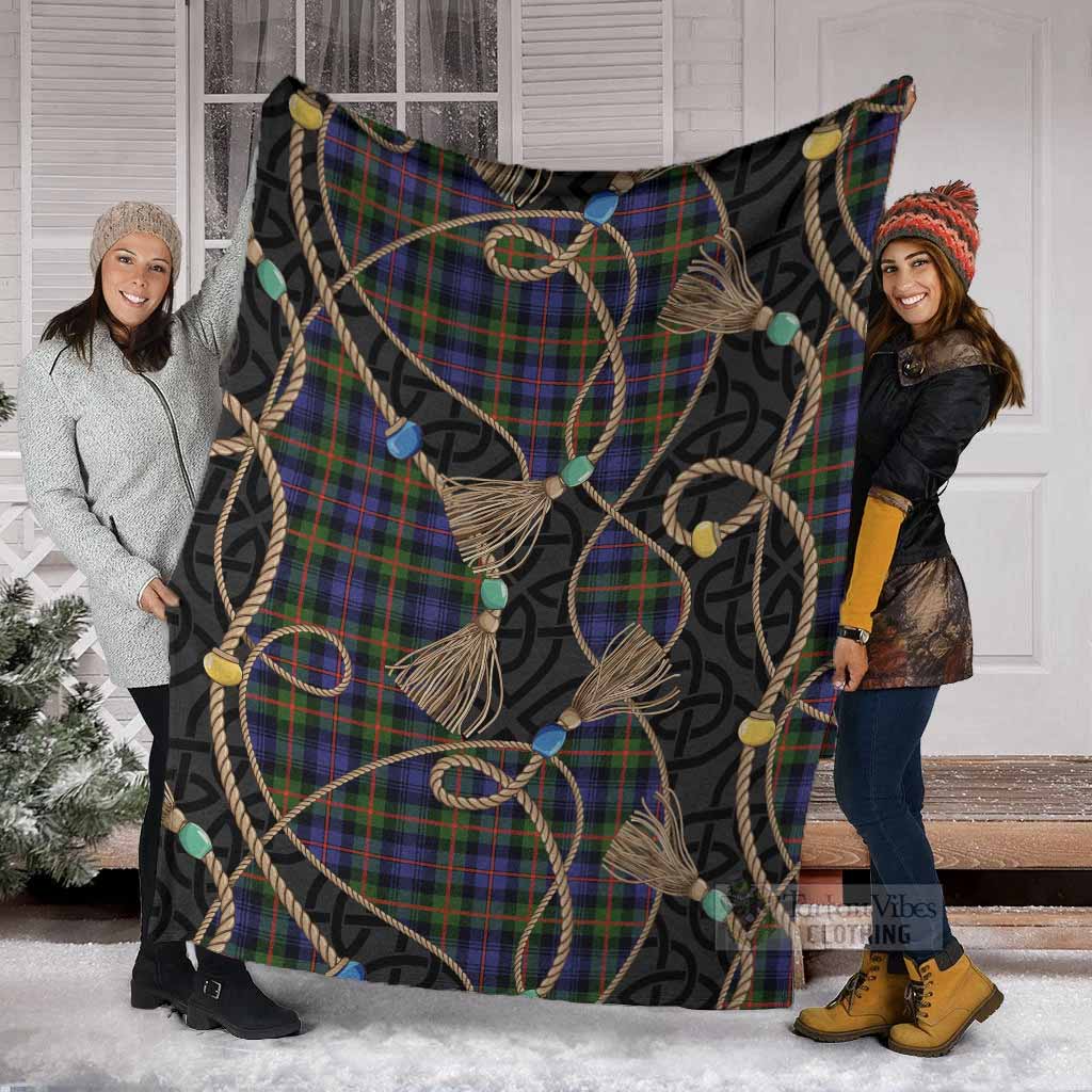 Fleming Scottish Tartan Twisted Ropes Stylized Blanket - Tartan Vibes Clothing